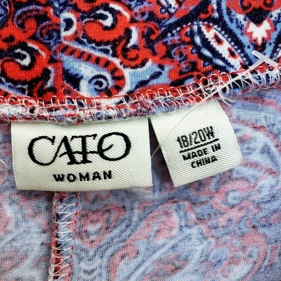 CATO Long Maxi Paisley Pattern Multicolored Skirt No Slit 18/20 W Modest Pretty - Picture 3 of 5
